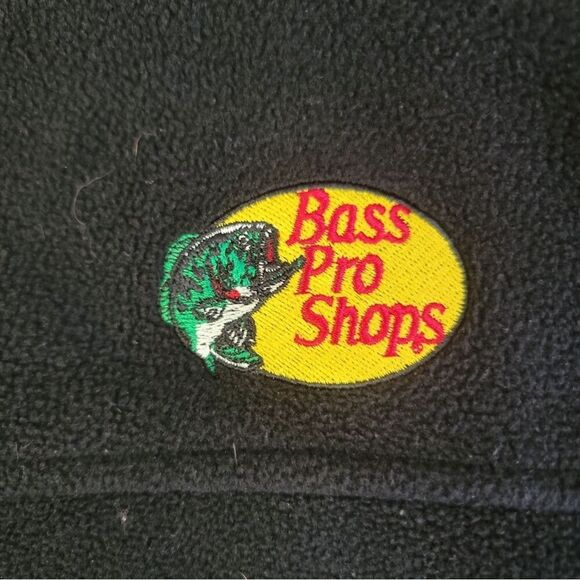 Bass Pro Shops Men Jacket Medium Black Gray  Vest Logo Embroidered Full Zip - Picture 3 of 7